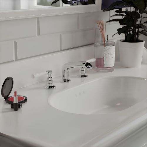 Mélangeur lavabo 3 trous avec vidage CLÉO 1889 – Image 6
