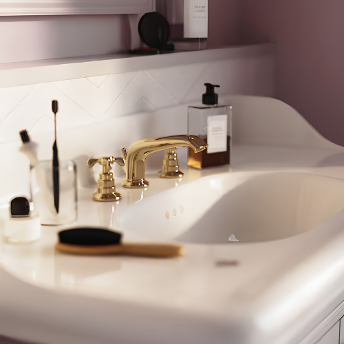 Mélangeur lavabo 3 trous avec vidage CLÉO 1889 – Image 7