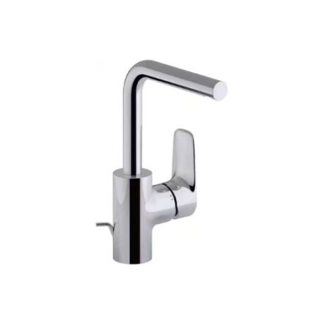 Mitigeur lavabo à bec tube avec flexibles d’alimentation ALEO