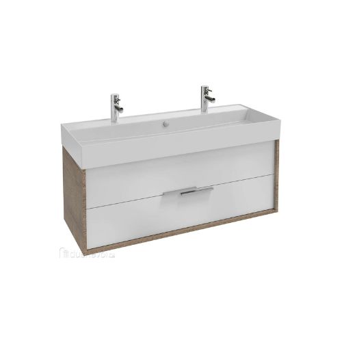 VIVIENNE — Meuble sous plan-vasque 120 cm, 2 tiroirs – Image 2