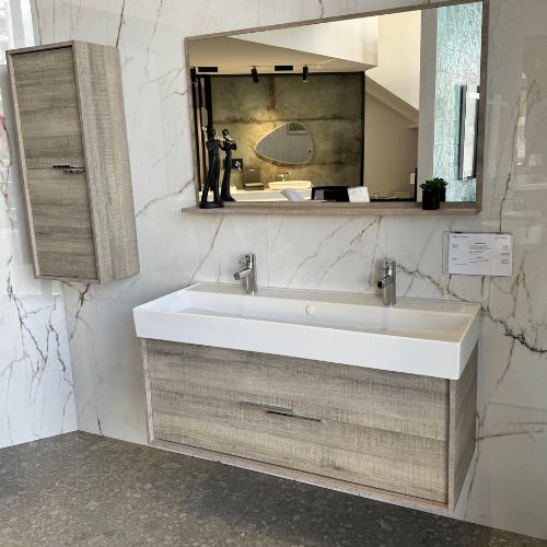 VIVIENNE — Meuble sous plan-vasque 120 cm, 2 tiroirs – Image 4